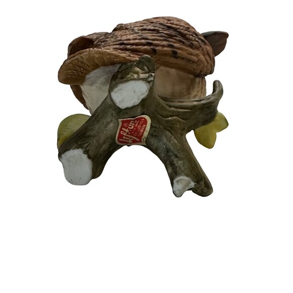 VTG 1970’s Lefton Exclusives Taiwan 4 Inch Hand Painted Porcelain Horned Owl - Picture 6 of 9